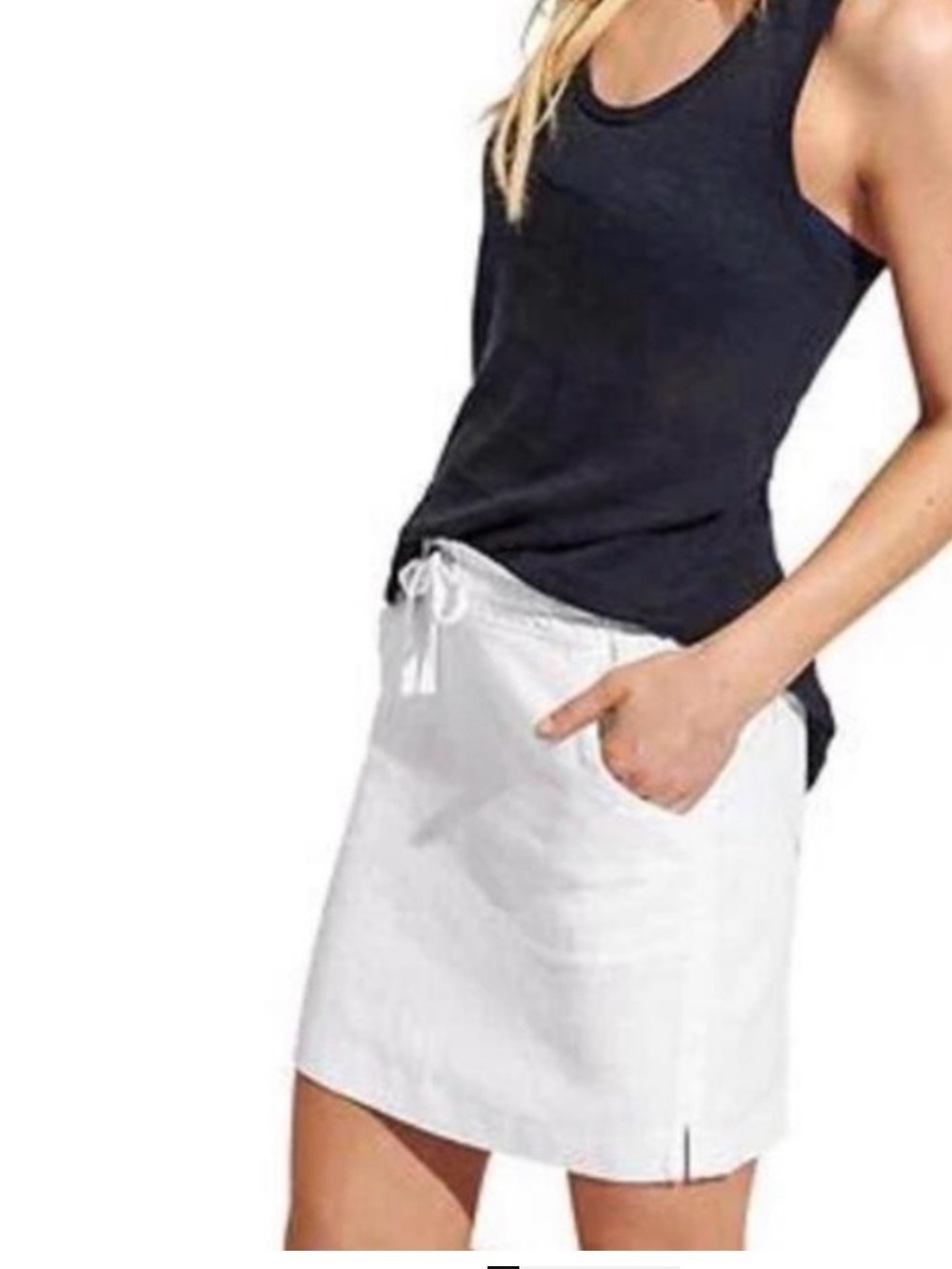 Athleta white linen Selene skirt size 6 - Picture 2 of 7